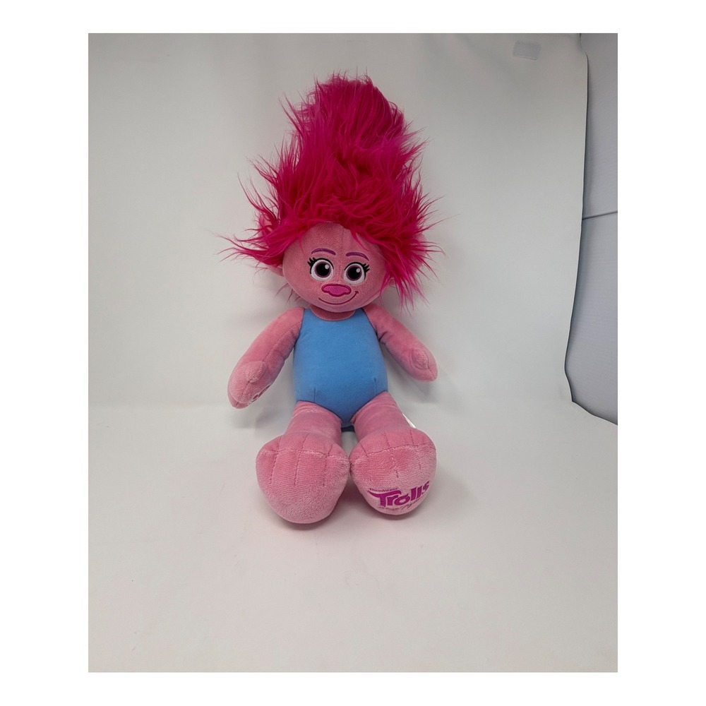 Build-A-Bear DreamWorks Trolls Band Together Poppy Plush Pink Blue Stuffed Doll